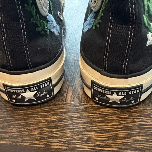 Converse Women's Custom Embroidered Floral High-Tops - Picture 5 of 8